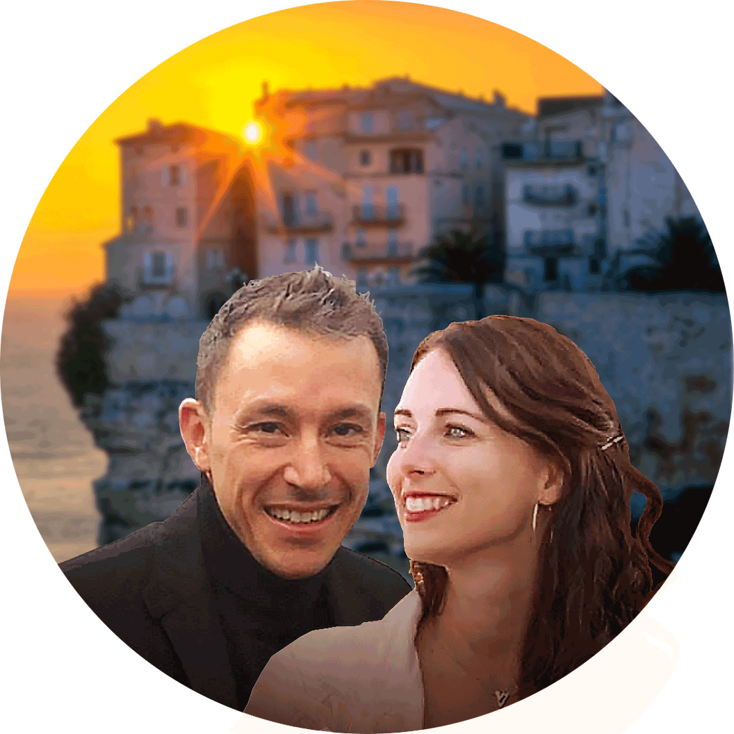 Alexandre et Amélie : Gérants de Villa à Bonifacio en Corse du sud.